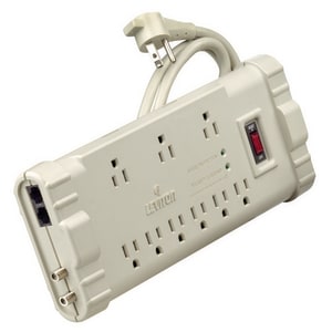 LEVITON 9-Outlet 15A 120V Surge Protector Power Strip LS2000PS at Pollardwater