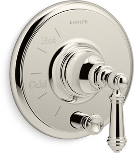 Artifacts® Single Handle Bathtub & Shower Faucet in Vibrant® Polished  Nickel Trim Only