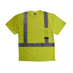 Radians Radwear™ Short Sleeve T-Shirt Class 2 Hi-Viz Green 5XL RST112PGS5XL at Pollardwater