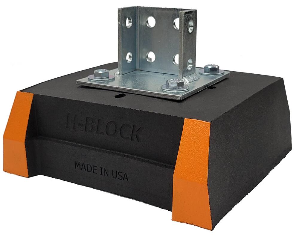 <strong>Figure 7737</strong><br />Mega Rooftop Support Block Double Post Base Series