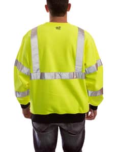 Tingley Job Sight™ Size 2XL Plastic Sweatshirt in Black, Fluorescent Yellow-Green and Silver TS780222X at Pollardwater