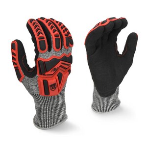 Radians Size S Sandy Nitrile Coated Fiberglass and Plastic Automotive and Bottling Cut Protection Level A5 Work Reusable Gloves in Salt & Pepper and Black RRWG609S at Pollardwater