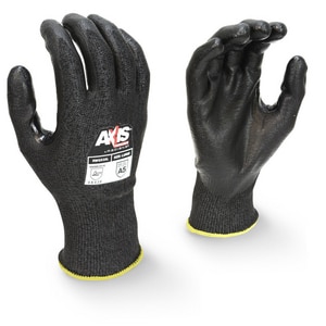 Radians Size XXL Foam NBR Coated Plastic and Stainless Steel Touchscreen Reinforced Thumb Crotch Work Reusable Gloves in Black and Grey RRWG535XXL at Pollardwater