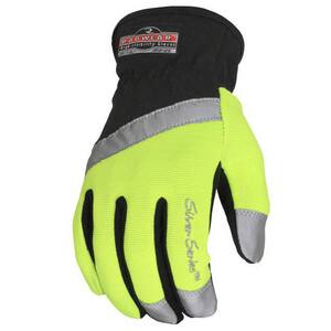 Radians Radwear® Silver Series™ Size XXL Plastic, Spandex and Synthetic Leather All Purpose and Construction Reusable Gloves in Hi-Viz Green and Grey MMRRRWG100XXL at Pollardwater