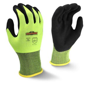 Radians Radwear® Silver Series™ Size M Latex Coated Plastic Assembly and Box Handling Reusable Gloves in Hi-Viz Green (Pack of 12) MMRRRWG10M at Pollardwater