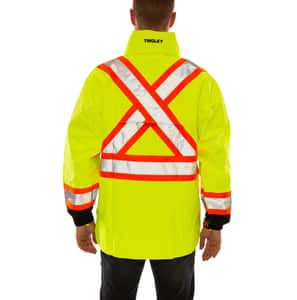 Tingley Icon™ Size S Plastic Jacket in Black, Fluorescent Yellow-Green TJ24122CSM at Pollardwater
