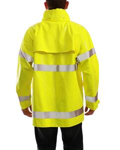 Tingley Comfort-Brite® Size S Plastic Jacket in Fluorescent Yellow-Green TJ53122SM at Pollardwater