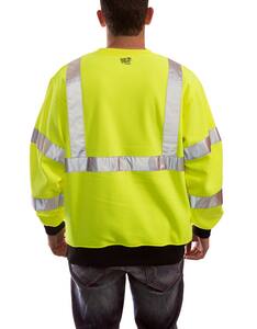 Tingley Job Sight™ Size S Plastic Sweatshirt in Black, Fluorescent Yellow-Green and Silver TS78022SM at Pollardwater