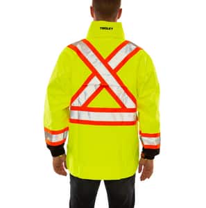 Tingley Icon™ Size 4X Plastic Jacket in Black, Fluorescent Yellow-Green TJ24122C4X at Pollardwater