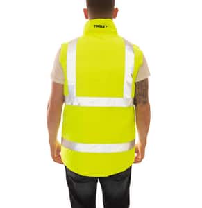 Tingley Workreation Size M Plastic Vest in Black, Fluorescent Yellow-Green TV26022MD at Pollardwater