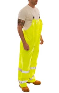 Tingley Comfort-Brite® Size S Plastic Overalls in Fluorescent Yellow-Green and Silver TO53122SM at Pollardwater
