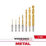 Milwaukee® SHOCKWAVE™ 7PC SHOCKWAVE IMPACT DUTY RED HELIX TITANIUM DRILL BIT SET M48894637 at Pollardwater