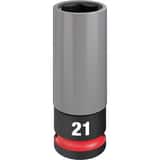 Milwaukee® SHOCKWAVE™ SHOCKWAVE IMPACT DUTY 1/2 DRIVE 21MM METRIC LUG NUT WHEEL SOCKET M49667806 at Pollardwater