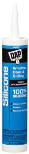 9.8 oz. Windows, Doors & Siding Silicone Rubber Caulk Sealant in White