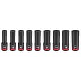 Milwaukee® Shockwave™Impact Duty™ 9PC SHOCKWAVE IMPACT DUTY 1/2 DRIVE METRIC DEEP 6 POINT SOCKET SET M49667032 at Pollardwater