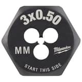 Milwaukee® M3-0.50 MM 1-INCH HEX THREADING DIE M49575311 at Pollardwater