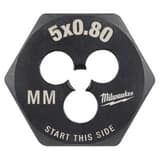 Milwaukee® M5-0.80 MM 1-INCH HEX THREADING DIE M49575329 at Pollardwater