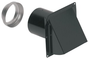 7-3/4 x 6-1/2 x 4 in. Wall Vent in Black Steel