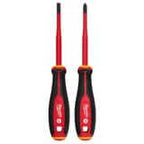Milwaukee® 2PC 1000V INSULATED SLIM TIP SCREWDRIVER SET M48222207 at Pollardwater