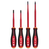 Milwaukee® 4PC 1000V INSULATED SLIM TIP SCREWDRIVER SET M48222219 at Pollardwater