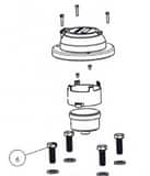 Zenner FHZ Part 6B - 1.75X40 Bolt Hex Cap SS M12 with Tamper Wire  Hole Z12C40HCSSDH at Pollardwater