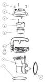 Zenner FHZ Part 10-2B - Unitized Measuring Element Assembly Single Handle Barrel Lock Style, Cubic Feet ZFHZ03BUMECF at Pollardwater