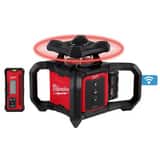 Milwaukee® 2000 ft. Red Exterior Rotary Laser Level Kit with Receiver Tripod and Grade Rod M370121T at Pollardwater