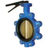FNW® 800 Series 3 in. Ductile Iron FKM Lever Operated Lug Butterfly Valve FNW832VM at Pollardwater
