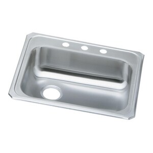25 in. Drop-in Stainless Steel Single Bowl Kitchen Sink in Brushed Satin