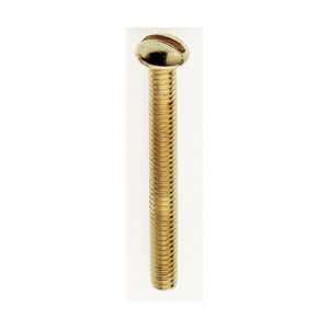 1-1/2 in. Round Head Slotted Machine Screw in Brass
