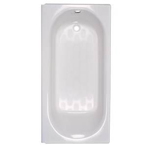 60 in. x 30 in. Soaker Alcove Bathtub with Left Drain in White