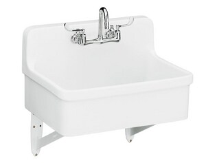 30 x 22 in. Vitreous China Scrub Laundry Sink White