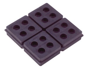2 x 2 x 3/4 in. Equipment Pad Natural Rubber