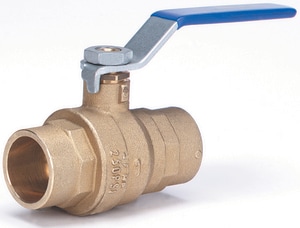1-1/4 in. Forged Brass Full Port Solder 600# Ball Valve