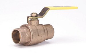 1-1/4 in. Cast Bronze Standard Port Solder 600# Ball Valve