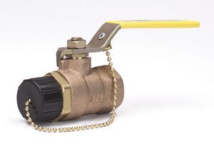 3/4 in. Bronze Full Port Threaded x Hose 600# Ball Valve
