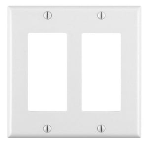 2-Gang 2-Device Wall Plate in White