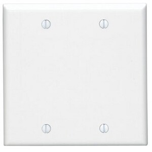 2-Gang Blank Plate in White