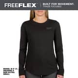 Milwaukee® FREEFLEX™ WOMEN'S FREEFLEX HYBRID TEE - LONG SLEEVE BLACK 2X MF552B2X at Pollardwater