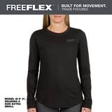 Milwaukee® FREEFLEX™ WOMEN'S FREEFLEX HYBRID TEE - LONG SLEEVE BLACK XS MF552BXS at Pollardwater