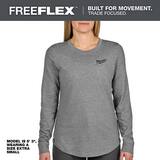 Milwaukee® FREEFLEX™ WOMEN'S FREEFLEX HYBRID TEE - LONG SLEEVE GRAY 2X MF552G2X at Pollardwater