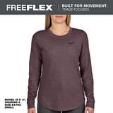 Milwaukee® FREEFLEX™ WOMEN'S FREEFLEX HYBRID TEE - LONG SLEEVE PURPLE M MF552PM at Pollardwater