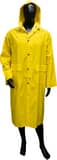 Seattle Glove 48in Yellow PVC Polyester Rain Coat with Detachable Hood S3048S at Pollardwater