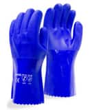 Seattle Glove Cotton Lined Blue 12in PVC Gloves SDB8412L at Pollardwater