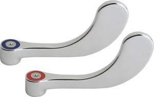 Metal Wrist Blade Faucet Handles in Polished Chrome