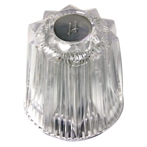Acrylic Hot Knob Tub & Shower Faucet Handles in Clear