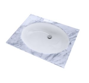 21-1/4 in. Undermount Oval Vitreous China Bathroom Sink in Cotton