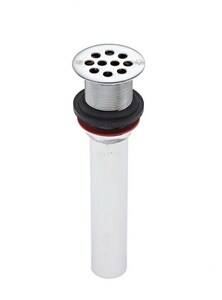 1- 1/4 in. Grid Drain with Strainer Less Overflow Chrome