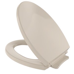 Elongated Closed Front Toilet Seat with Cover in Bone