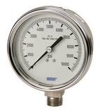 WIKA Model 233.54 4 in. 5000 psi Stainless Steel Liquid Filled Gauge 1/2 in. NPT W9832721 at Pollardwater